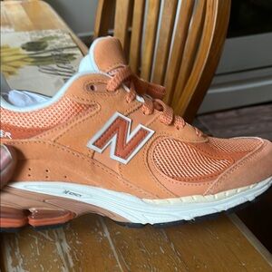 New Balance Orange Sneakers Mesh Suede Breathable
